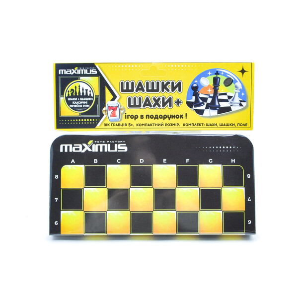 Настольная игра  «Шашки + Шахматы»