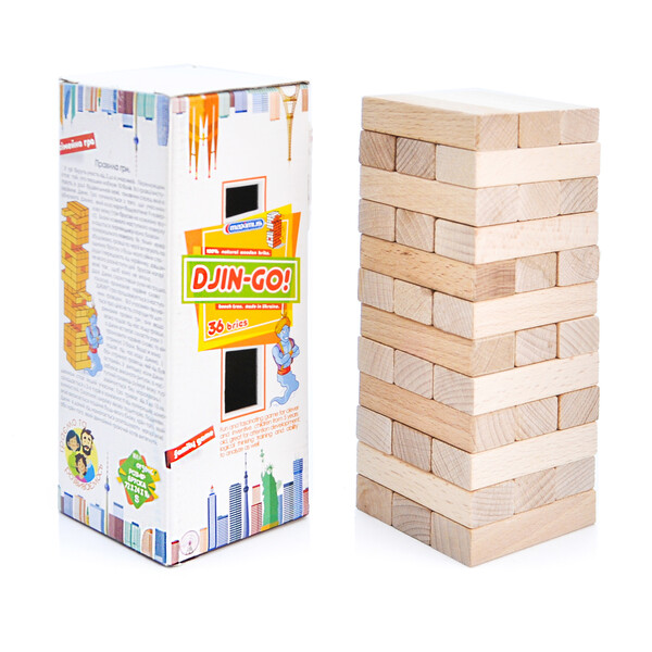 Joc de masă „Jin GO”  jenga din 36 blocuri de lemn