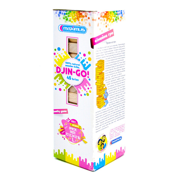 Joc de masă „Jin GO”  jenga din 45 blocuri de lemn