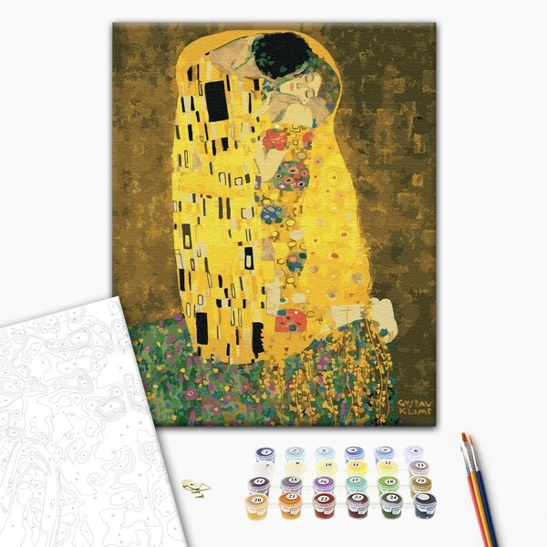 Pictură pe numere 40х50 cm (fără cutie)  – Sărutul de Gustav Klimt