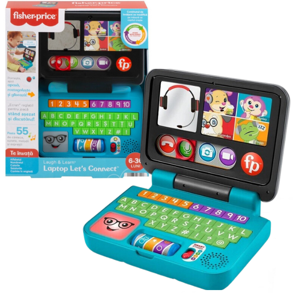 Jucărie educativă în limba română „Laptop ” de la Fisher-Price