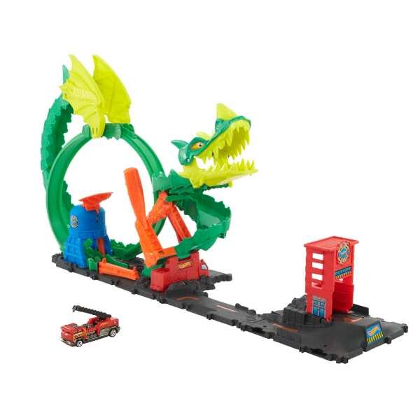 Hot Wheels Set de joc “”Dragon Drive. Schimb de focuri”