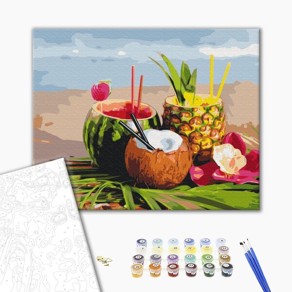 Pictură pe numere 40*50 cm (fără cutie)  – Cocktailuri de vară
