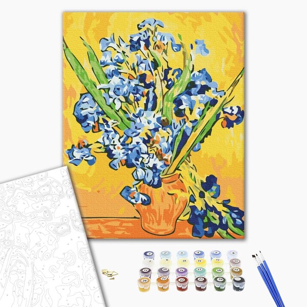 Pictură pe numere 40*50 сm (fără cutie)  – Iriși într-o vază. Vincent Van Gogh