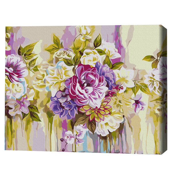 Pictură pe numere 40*50  cm (în cutie) – Natură statică în culori pastelate