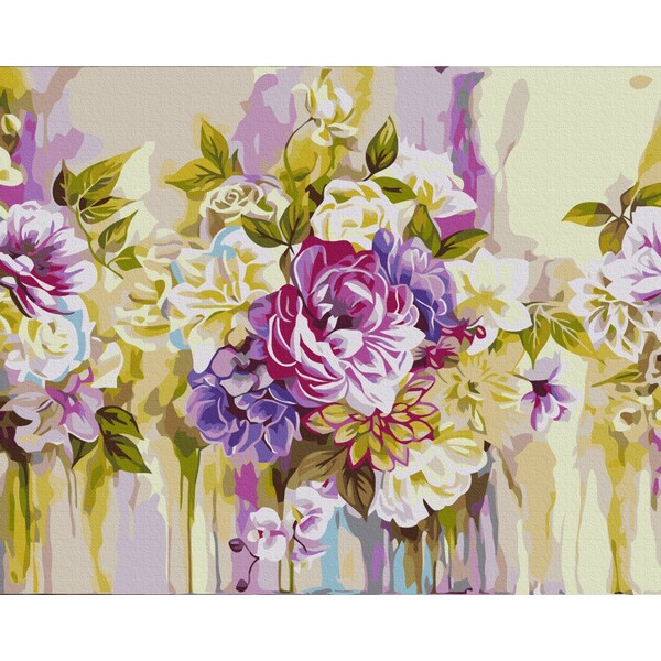 Pictură pe numere 40*50  cm (în cutie) – Natură statică în culori pastelate