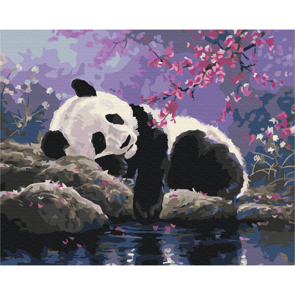 Pictură pe numere 40x50 cm (în cutie) - Somnul dulce al pandei