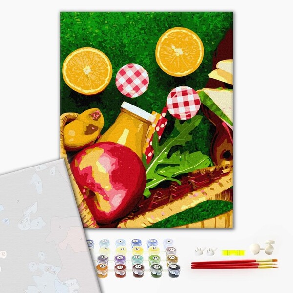 Картина по номерам 40*50 см (без упаковки) – Апельсины из корзинки