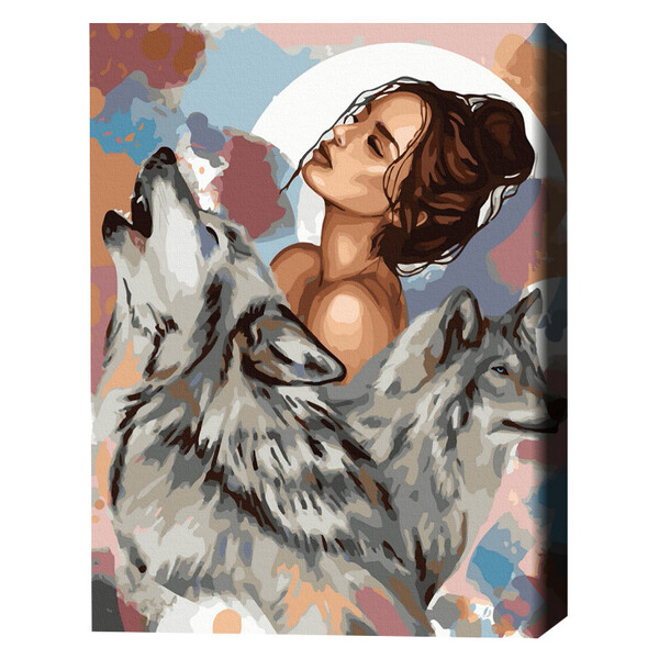 Cumpara  Picturi prin numere - Pictură pe numere 40*50 сm (fără cutie) – Lup..