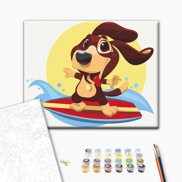 Pictură pe numere 30*40 сm (fără cutie) – Surferul Leo