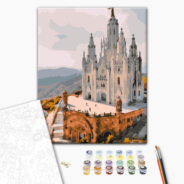 Картина по номерам 30*40 см (без упаковки) – Храм Святого Сердца