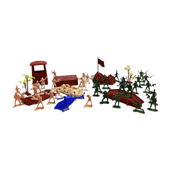 Set de joc cu soldăței și echipament militar