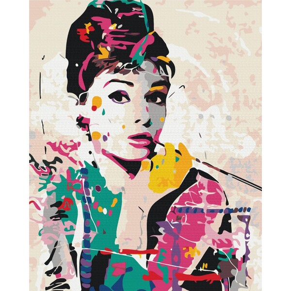 Pictură pe numere 40*50 сm (fără cutie)  –  Audrey Hepburn