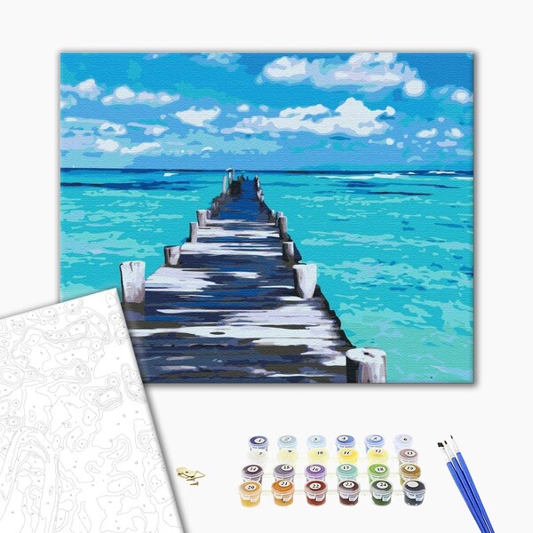 Pictură pe numere 40×50 cm (fără cutie) – Drum de azur