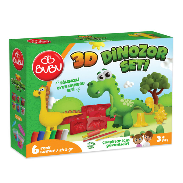 Set cu plastilină de modelat  PLAY DOUGH „Dinosauri 3D”