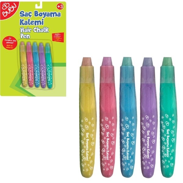 Set cretă color pentru păr, 5 nuanțe