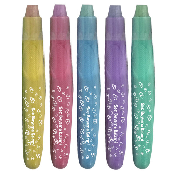 Set cretă color pentru păr, 5 nuanțe