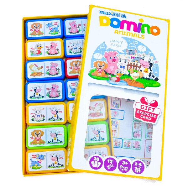 Cumpara  Jocuri de masă - Joc de masă „Domino multicolor cu animale”,  ..