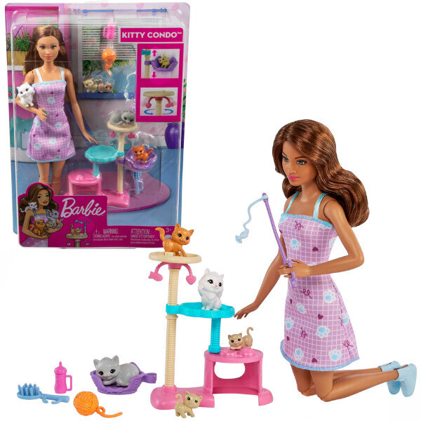 Set de joc Barbie „Jocul cu pisicul”