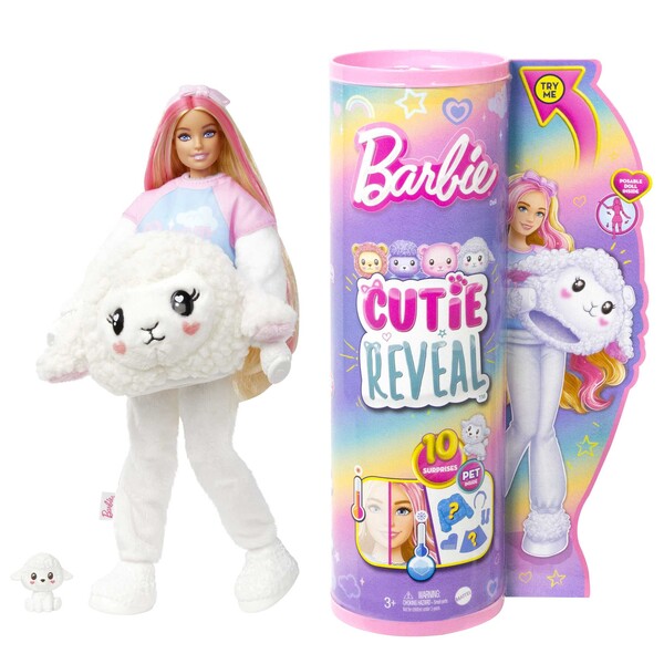 Кукла Barbie Cutie Reveal “Барби в плюшевом костюме ягнёнка”