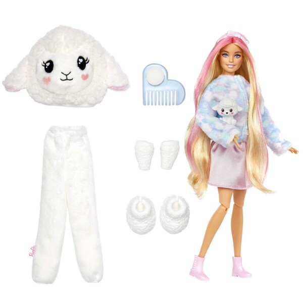 Кукла Barbie Cutie Reveal “Барби в плюшевом костюме ягнёнка”