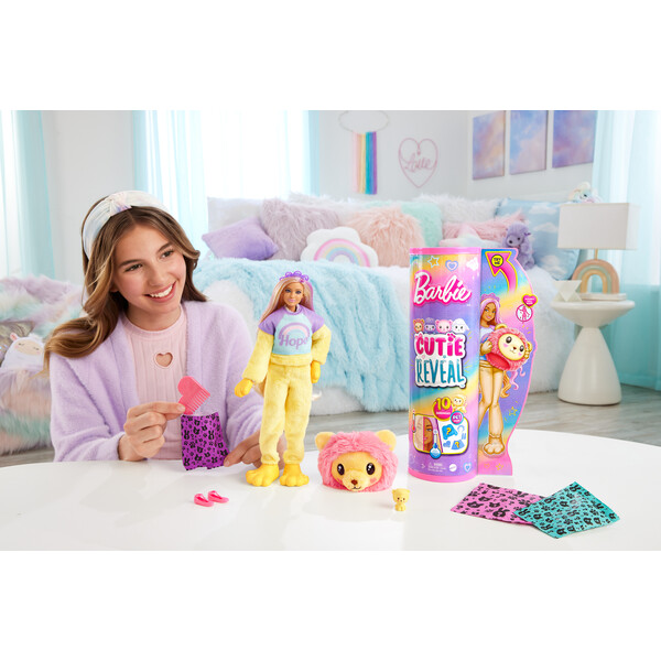 Papușa Barbie Cutie „„Barbie într-un costum de leu, de pluș””