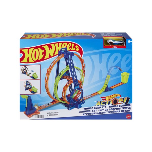 Hot Wheels Set de joc “Cursă cu trei circuite”