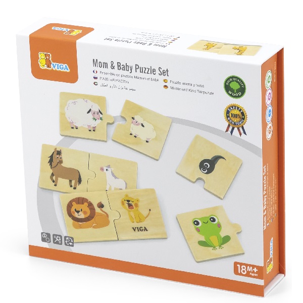 Joc logic de puzzle  „Mama și copilul” 24 elem.