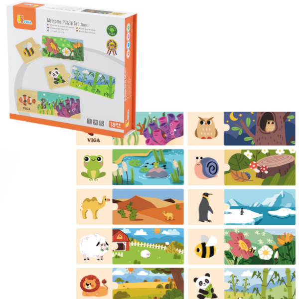 Joc de puzzle „Cine și unde locuiește” 24 elem.