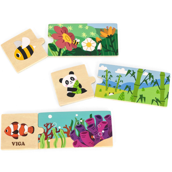 Joc de puzzle „Cine și unde locuiește” 24 elem.