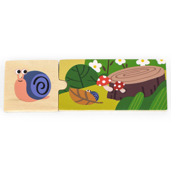 Joc de puzzle „Cine și unde locuiește” 24 elem.