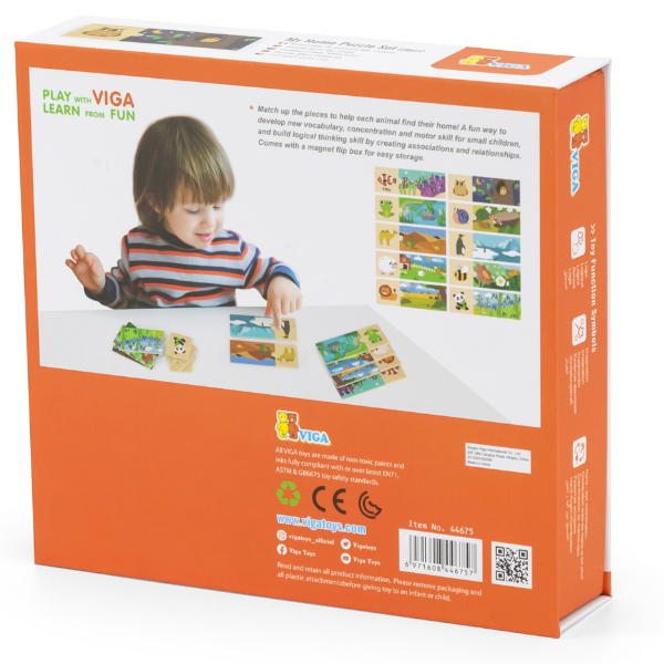 Joc de puzzle „Cine și unde locuiește” 24 elem.