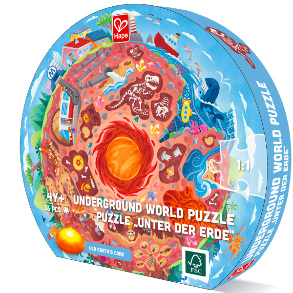 Puzzle rotund „Sub pămînt”, 36 elem.