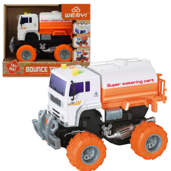 1:20 Camion cu rezervor de apă și inerție, care sare (lumina/sunet)