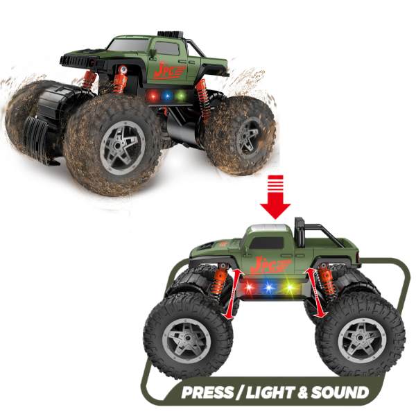 1:12 Monster Truck” cu inerție (lumină/sunet)