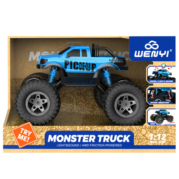 1:12 Monster Truck cu inerție (lumină/sunet)