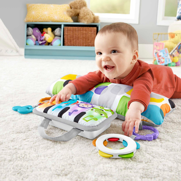 Fisher-Price Развивающая плюшевая игрушка для игры на животике “Пианино”