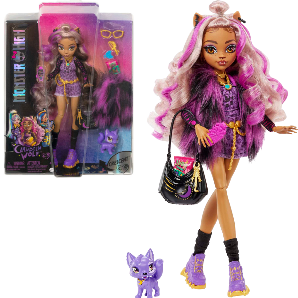 Set de joc Monster High “Clawdeen Wolf și Crescent”, cu accesorii