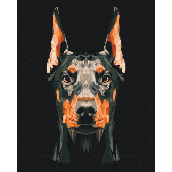 Pictură pe numere 40*50 сm (în cutie) – Doberman