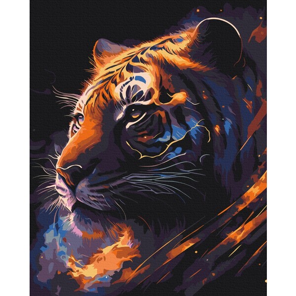 Pictură pe numere 40*50 сm (în cutie) – Zodiacul Tigru