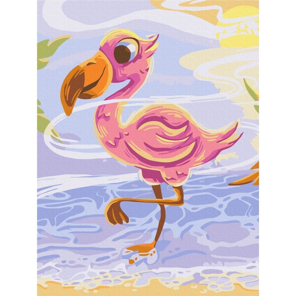 Pictură pe numere 30*40 сm (fără cutie) – Flamingo drăguț