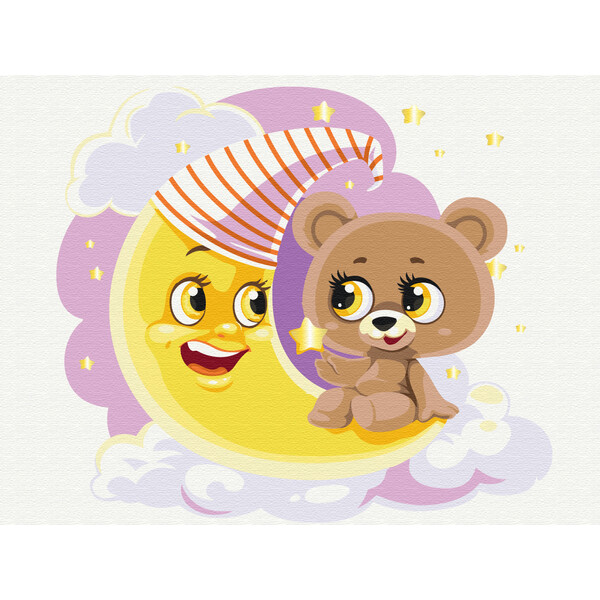 Pictură pe numere 30*40 сm (fără cutie) – Ursulețul somnoros