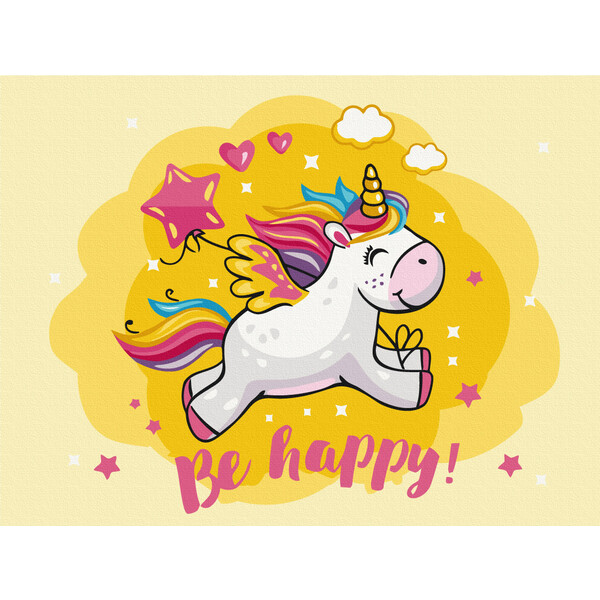 Pictură pe numere 30*40 сm (fără cutie) – Unicornul fericit