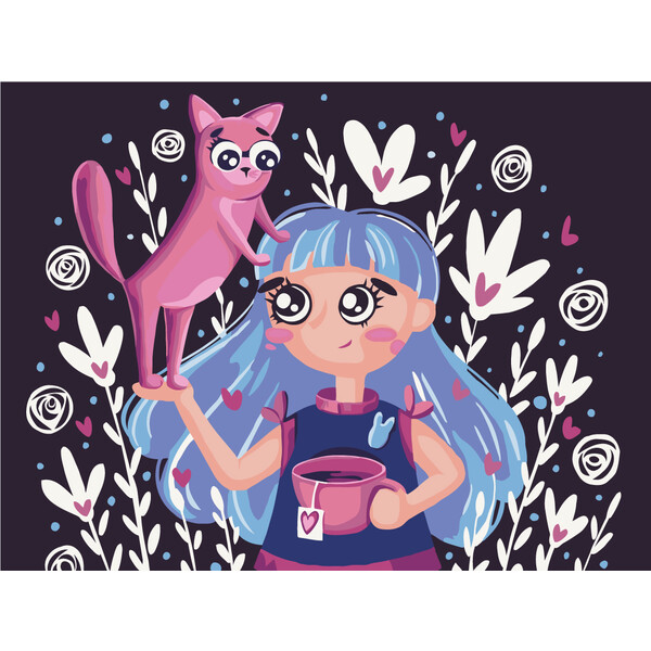 Pictură pe numere 30*40 сm (fără cutie) – Prietenii curioși