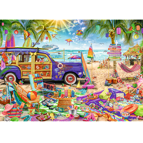 Puzzle 2000 Panorama — Odihnă în tropice