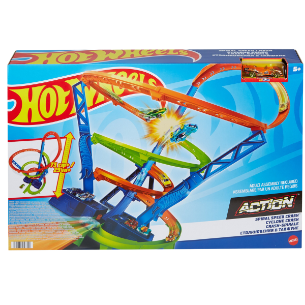 Hot Wheels pistă “Accidentul în spirala de viteză”