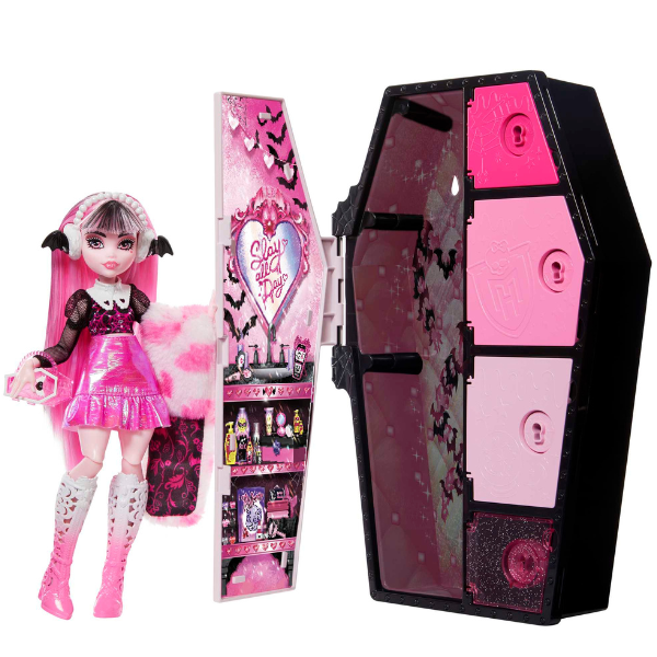 Set de joc Monster High “Draculaura și Secrete din șifonier”, cu accesorii