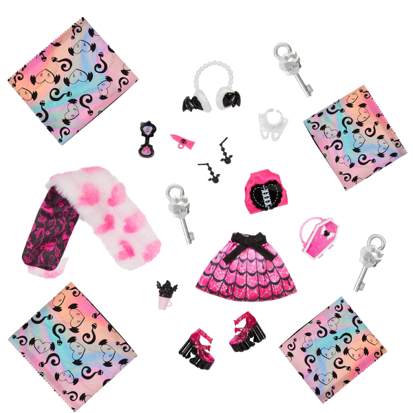 Set de joc Monster High “Draculaura și Secrete din șifonier”, cu accesorii