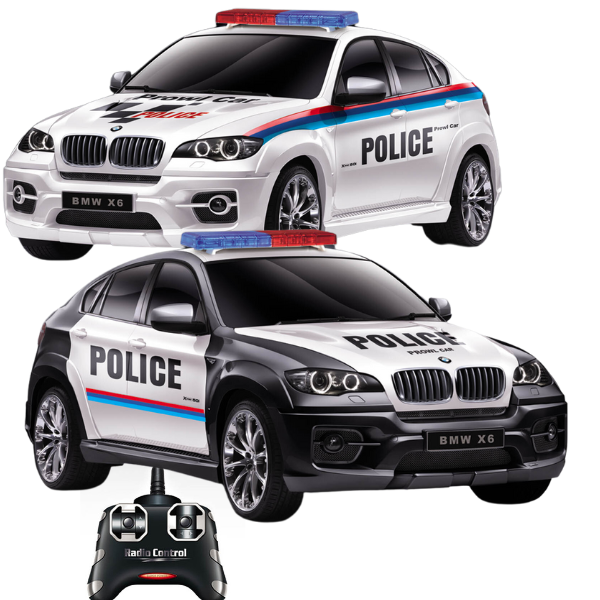 BMW X6 1:24 mașină de poliție cu telecomandă