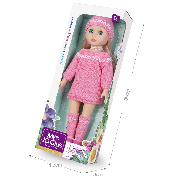 Păpușa în costum roz, 36 cm